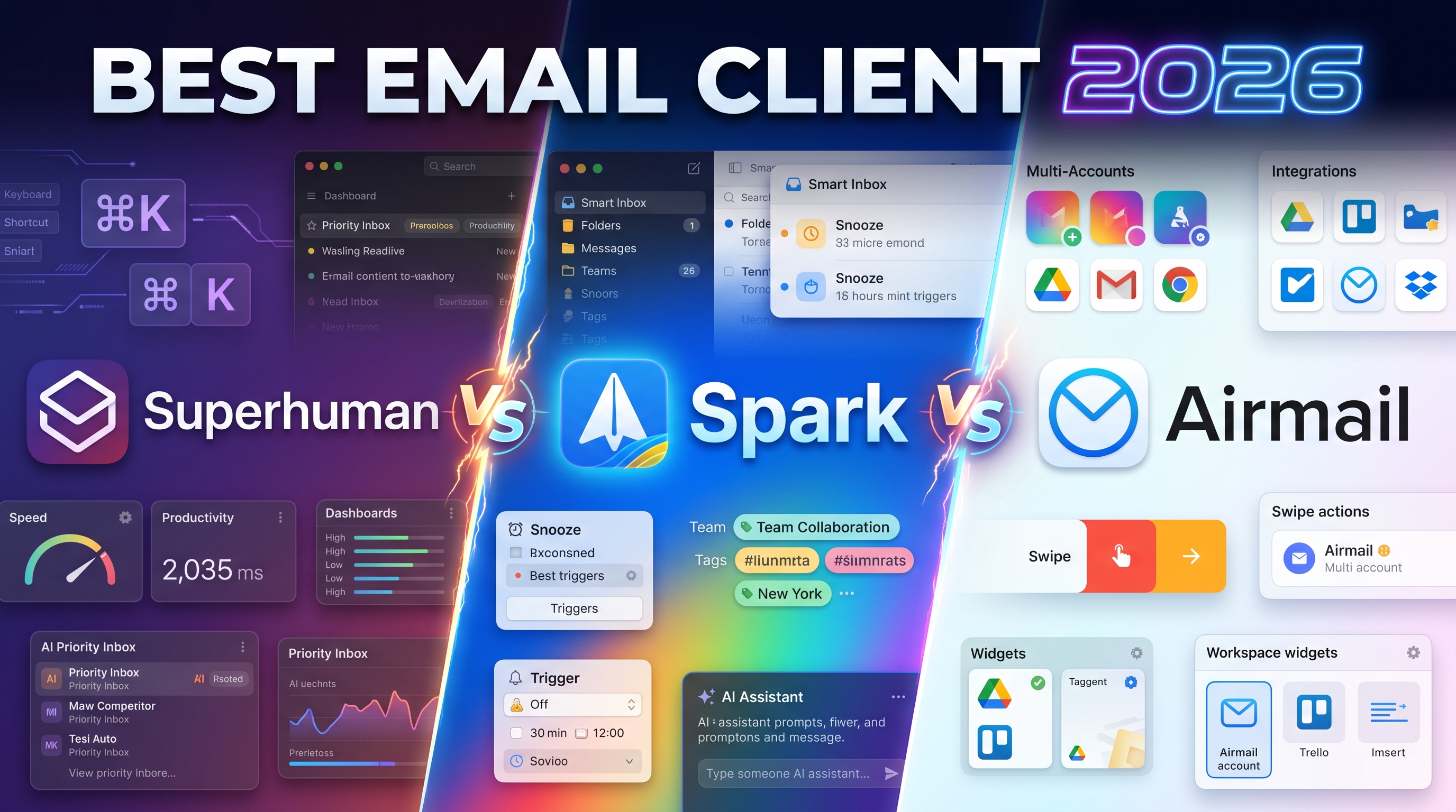 Best Email Client 2026 Superhuman Vs Spark Vs Airmail